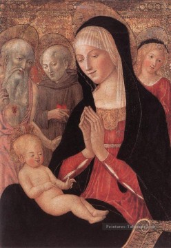  enfant - Vierge à l’Enfant avec des Saints et des Anges siennois Francesco di Giorgio